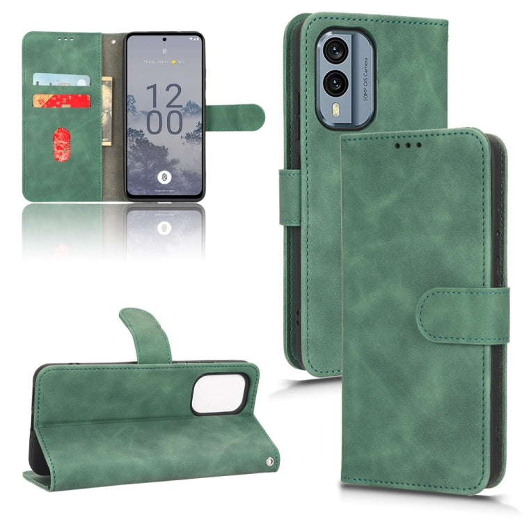 For Nokia X30 5G Skin Feel Magnetic Flip Leather Phone Case