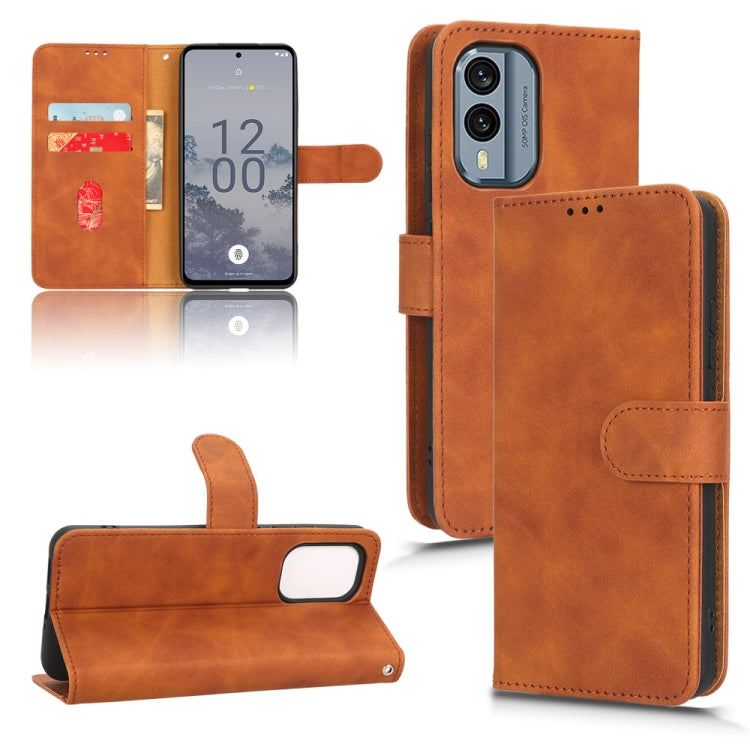 For Nokia X30 5G Skin Feel Magnetic Flip Leather Phone Case