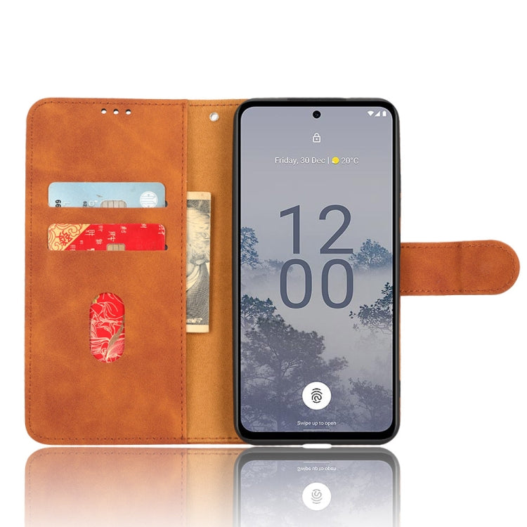 For Nokia X30 5G Skin Feel Magnetic Flip Leather Phone Case