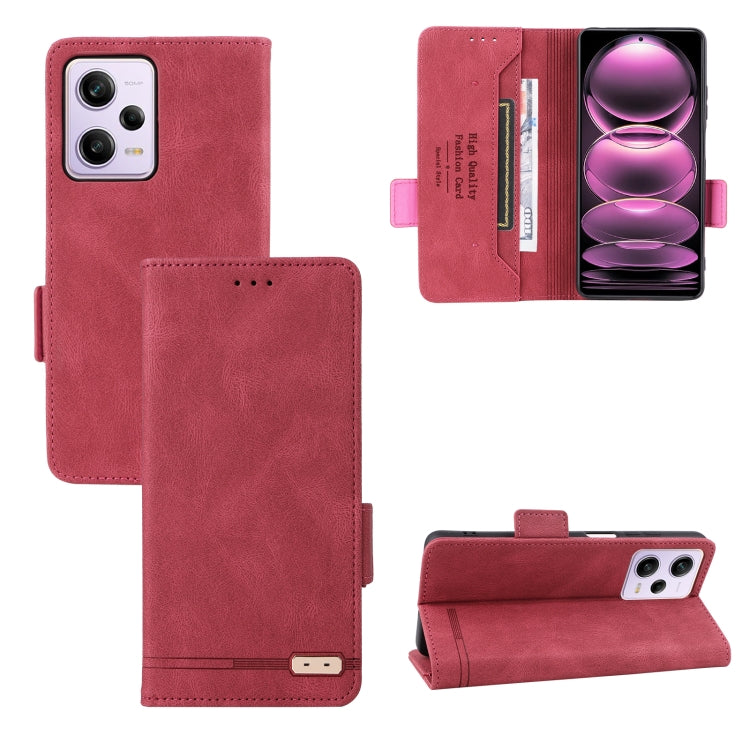 For Xiaomi Redmi Note 12 Pro 5G China Magnetic Clasp Flip Leather Phone Case
