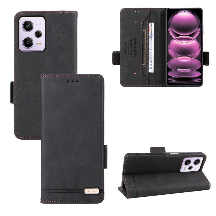 For Xiaomi Redmi Note 12 Pro 5G China Magnetic Clasp Flip Leather Phone Case