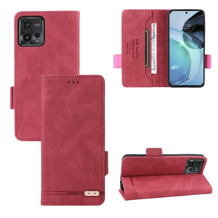 For Motorola Moto G72 4G Magnetic Clasp Flip Leather Phone Case