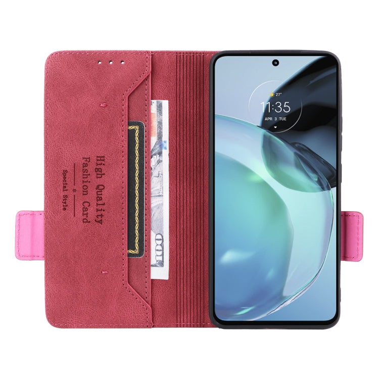 For Motorola Moto G72 4G Magnetic Clasp Flip Leather Phone Case