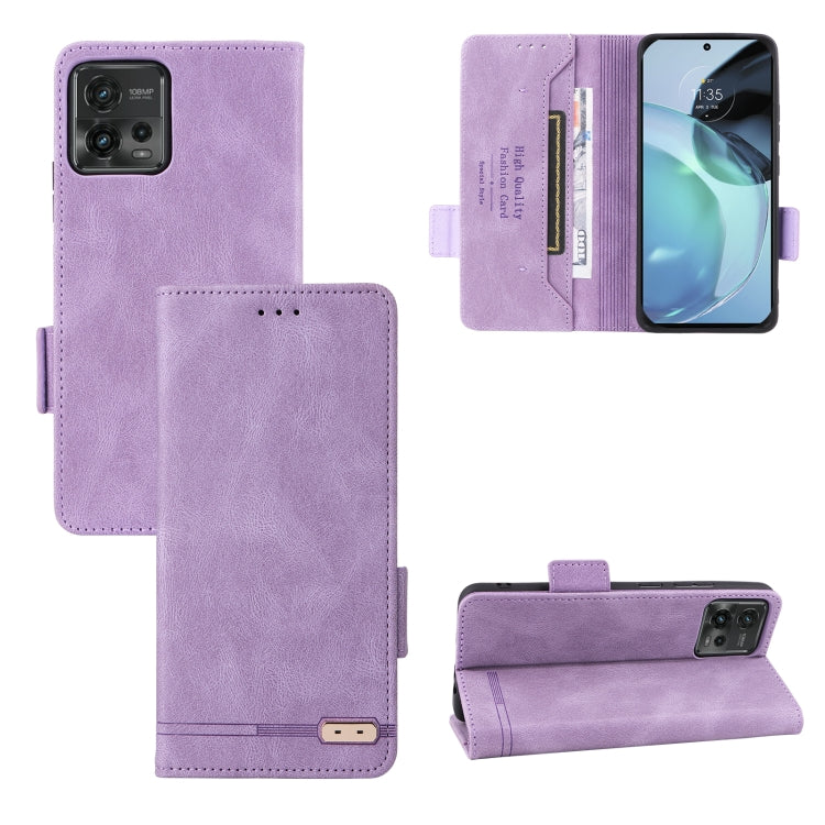 For Motorola Moto G72 4G Magnetic Clasp Flip Leather Phone Case