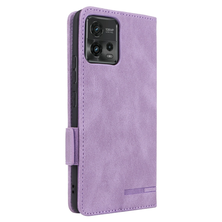 For Motorola Moto G72 4G Magnetic Clasp Flip Leather Phone Case