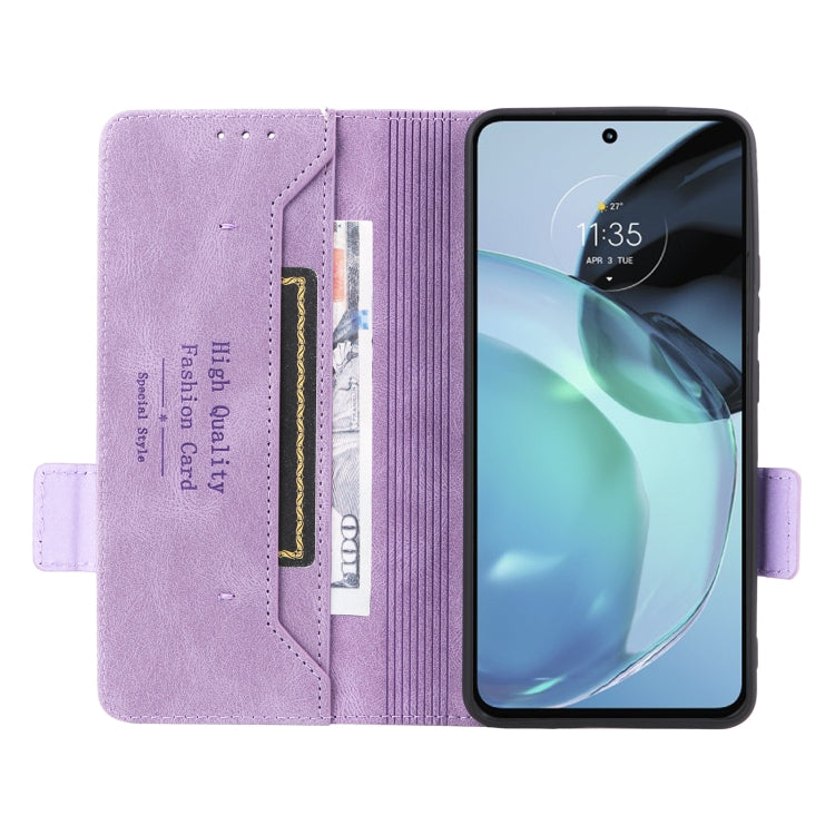 For Motorola Moto G72 4G Magnetic Clasp Flip Leather Phone Case