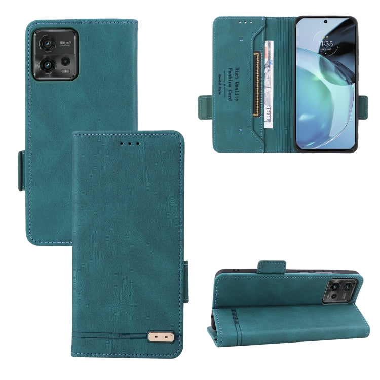 For Motorola Moto G72 4G Magnetic Clasp Flip Leather Phone Case