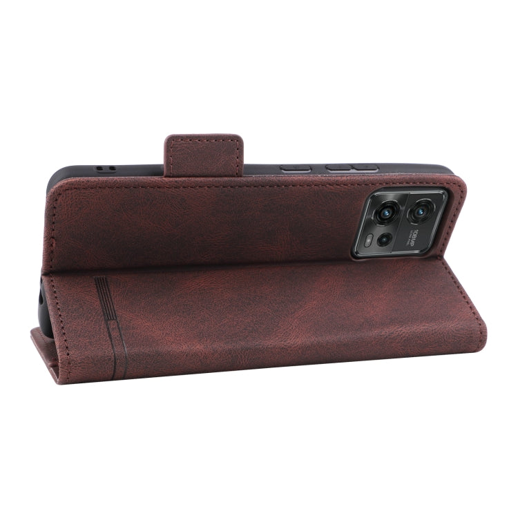 For Motorola Moto G72 4G Magnetic Clasp Flip Leather Phone Case