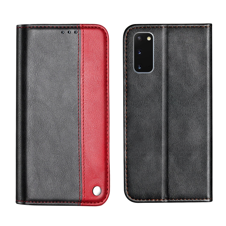 For Galaxy S20 Business Solid Color Stitching Horizontal Flip Leather Case with Holder & Card Slots