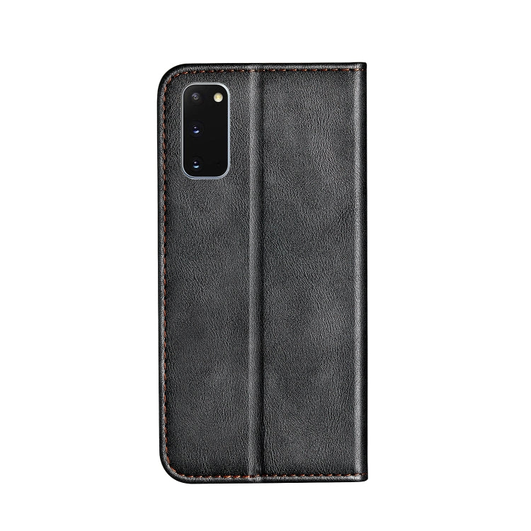For Galaxy S20 Business Solid Color Stitching Horizontal Flip Leather Case with Holder & Card Slots