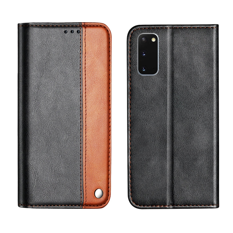 For Galaxy S20 Business Solid Color Stitching Horizontal Flip Leather Case with Holder & Card Slots