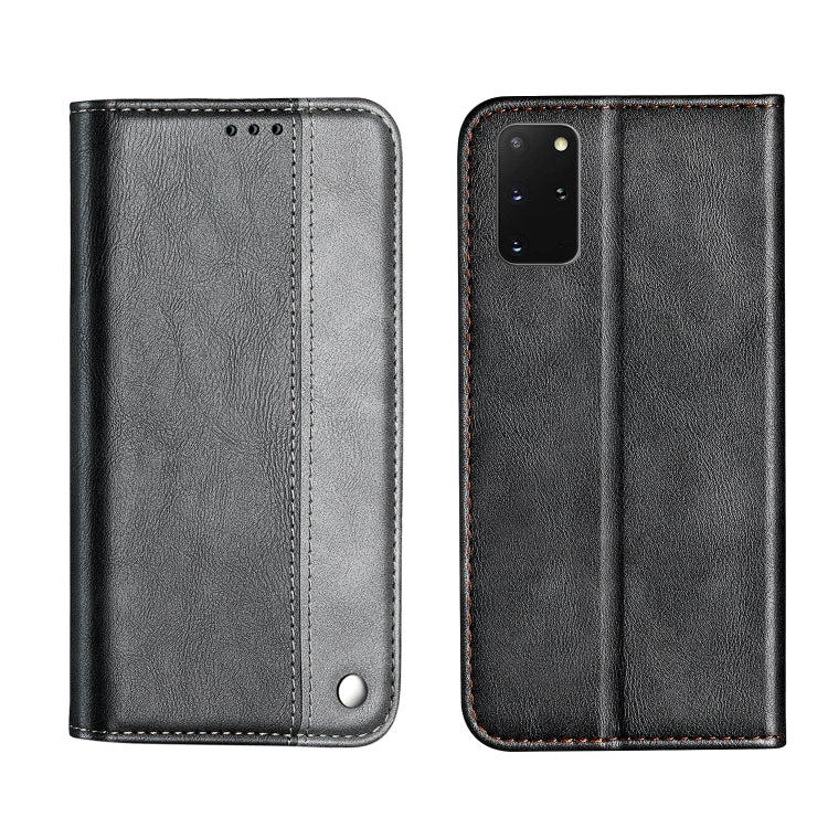 For Galaxy S20+ Business Solid Color Stitching Horizontal Flip Leather Case with Holder & Card Slots
