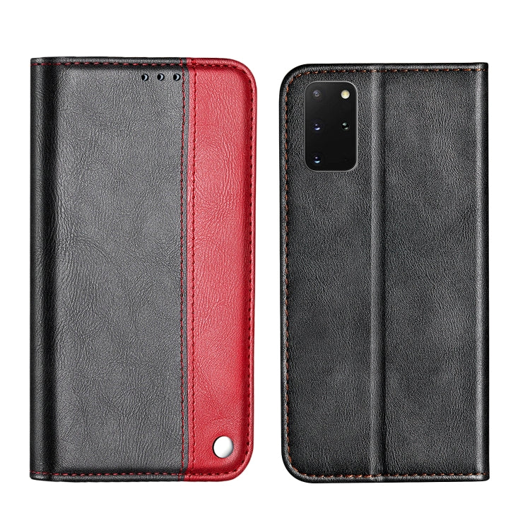 For Galaxy S20+ Business Solid Color Stitching Horizontal Flip Leather Case with Holder & Card Slots