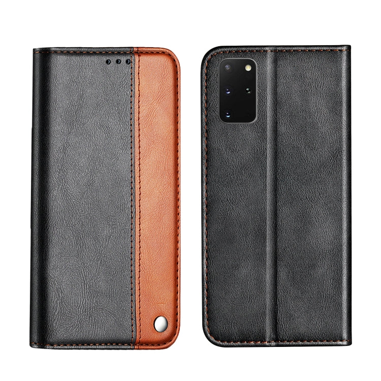 For Galaxy S20+ Business Solid Color Stitching Horizontal Flip Leather Case with Holder & Card Slots