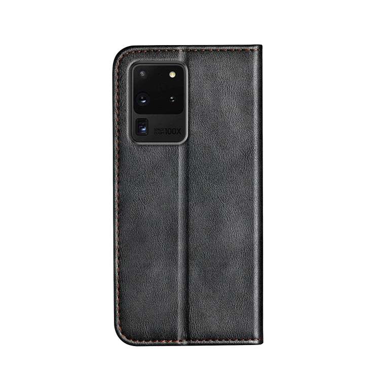 For Galaxy S20 Ultra Business Solid Color Stitching Horizontal Flip Leather Case with Holder & Card Slots