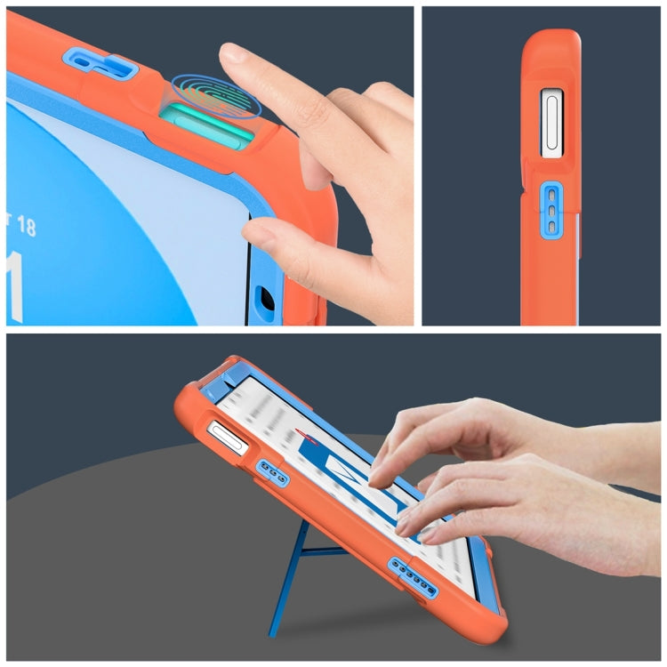 For iPad 10th Gen 10.9 2022 Contrast Color Robot Silicone + PC Tablet Protective Case