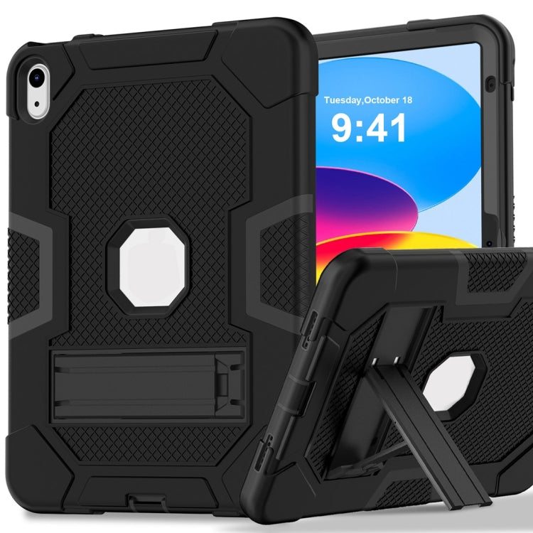 For iPad 10th Gen 10.9 2022 Contrast Color Robot Silicone + PC Tablet Protective Case