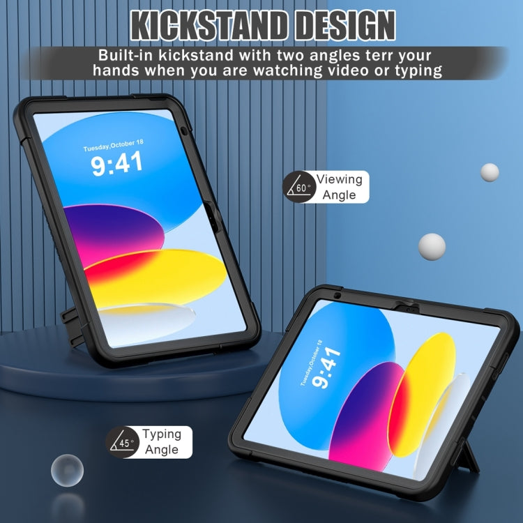 For iPad 10th Gen 10.9 2022 Contrast Color Robot Silicone + PC Tablet Protective Case