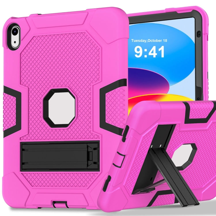 For iPad 10th Gen 10.9 2022 Contrast Color Robot Silicone + PC Tablet Protective Case