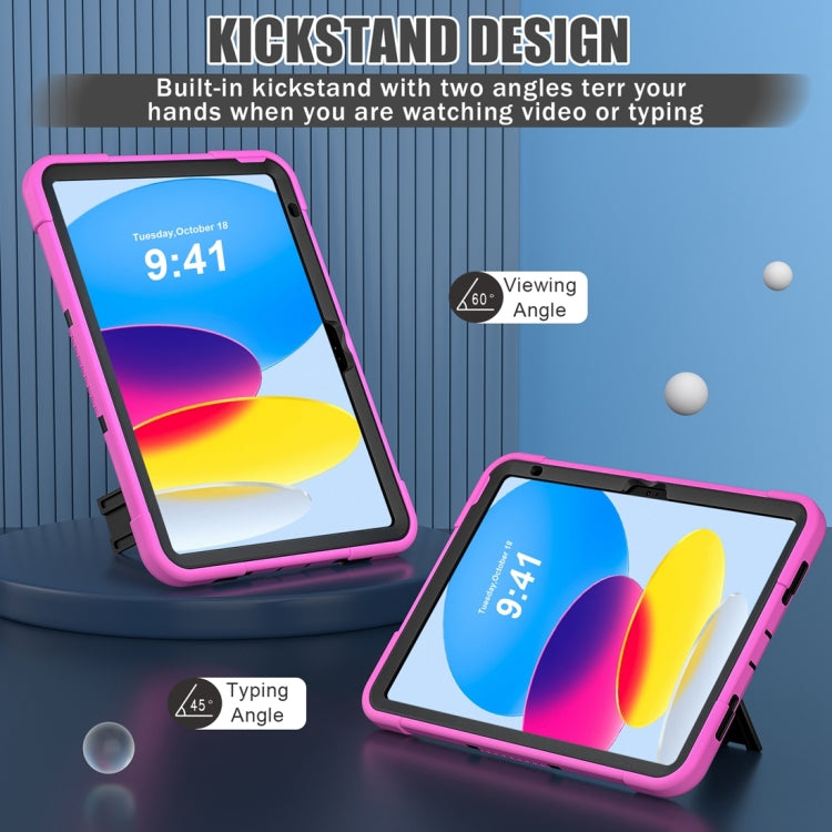 For iPad 10th Gen 10.9 2022 Contrast Color Robot Silicone + PC Tablet Protective Case