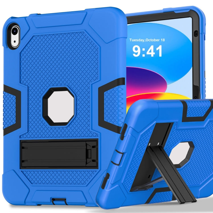 For iPad 10th Gen 10.9 2022 Contrast Color Robot Silicone + PC Tablet Protective Case