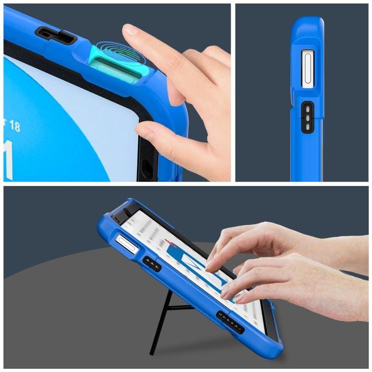 For iPad 10th Gen 10.9 2022 Contrast Color Robot Silicone + PC Tablet Protective Case