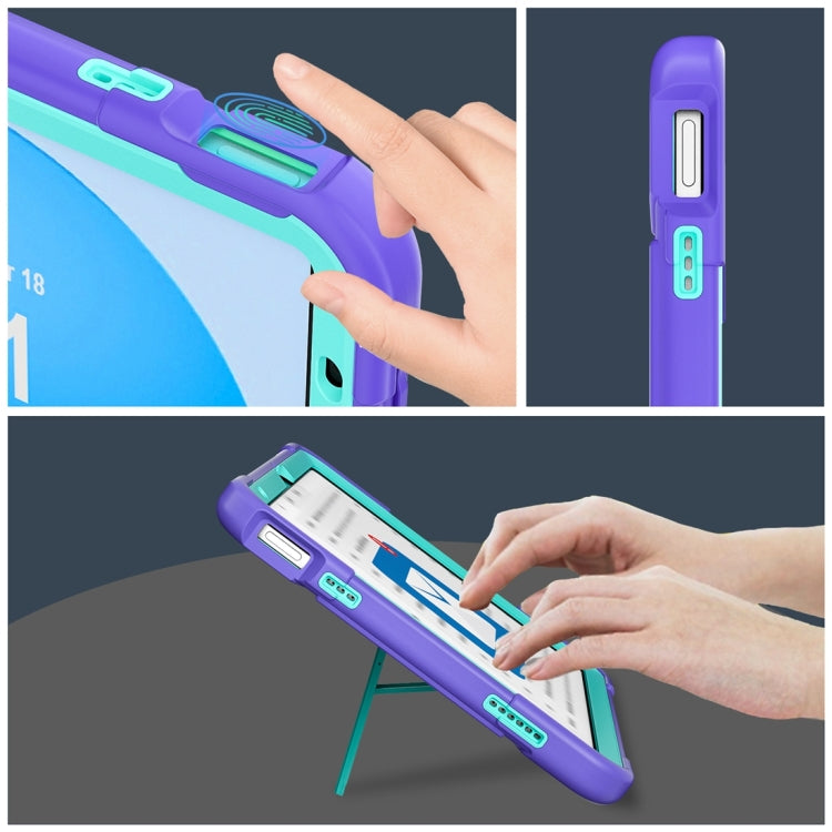 For iPad 10th Gen 10.9 2022 Contrast Color Robot Silicone + PC Tablet Protective Case