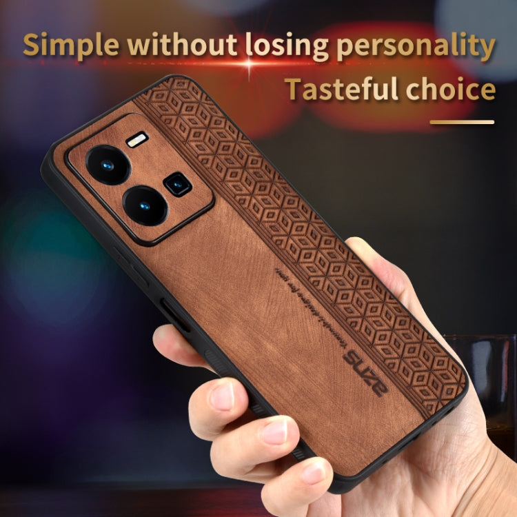 For vivo Y35 4G AZNS 3D Embossed Skin Feel Phone Case