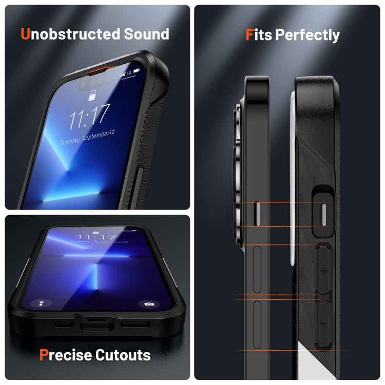 For iPhone 13 Pro Max PC + TPU Shockproof Protective Phone Case