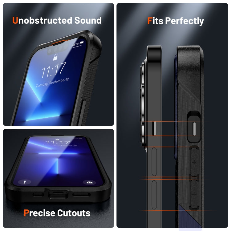For iPhone 13 Pro Max PC + TPU Shockproof Protective Phone Case