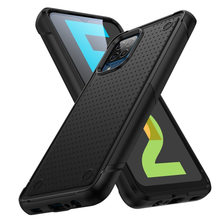 For Samsung Galaxy F12 PC + TPU Shockproof Protective Phone Case