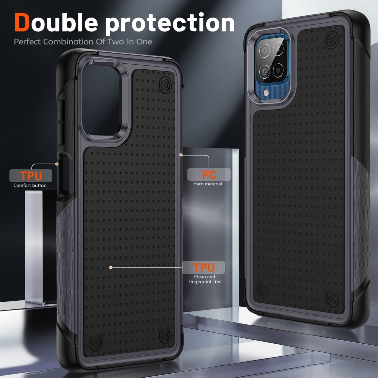 For Samsung Galaxy F12 PC + TPU Shockproof Protective Phone Case