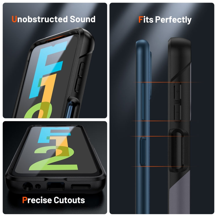 For Samsung Galaxy F12 PC + TPU Shockproof Protective Phone Case