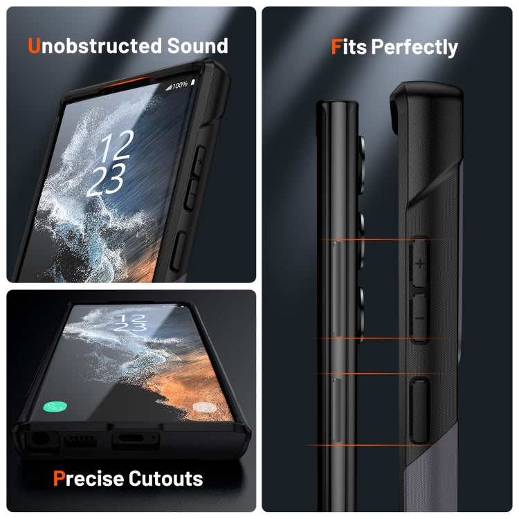 For Samsung Galaxy S22 Ultra 5G PC + TPU Shockproof Protective Phone Case