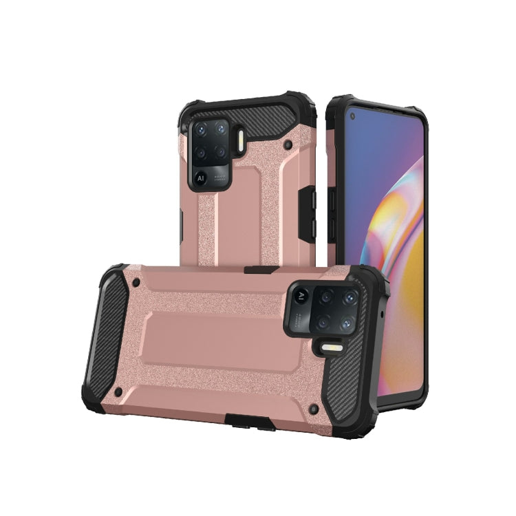 For OPPO Reno5 Lite/A94 Magic Armor TPU + PC Combination Phone Case