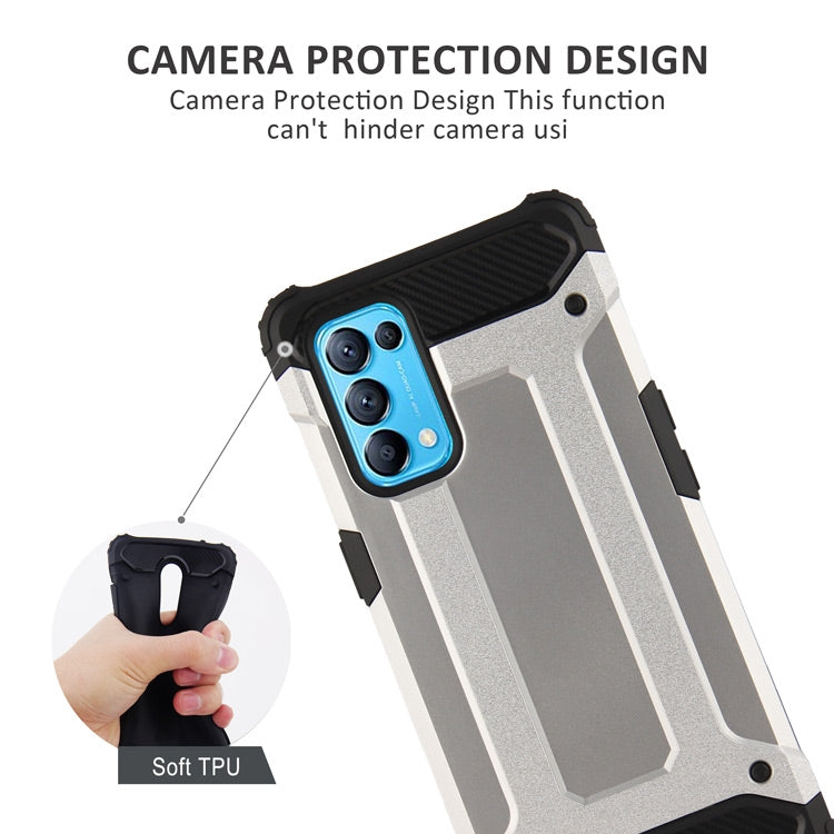 For OPPO Reno5 5G Magic Armor TPU + PC Combination Phone Case