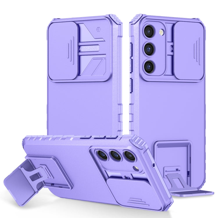 For Samsung Galaxy S23+ 5G Stereoscopic Holder Sliding Camshield Phone Case