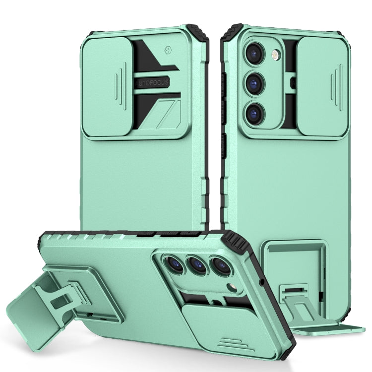 For Samsung Galaxy S23+ 5G Stereoscopic Holder Sliding Camshield Phone Case