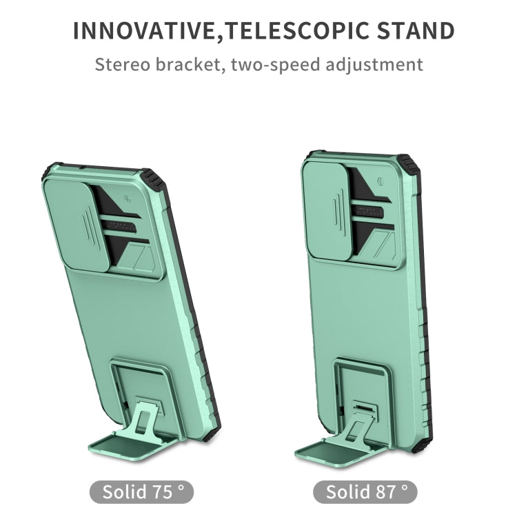 For Samsung Galaxy S23+ 5G Stereoscopic Holder Sliding Camshield Phone Case