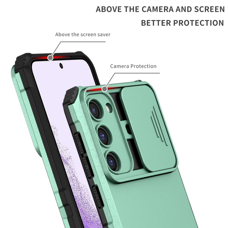 For Samsung Galaxy S23+ 5G Stereoscopic Holder Sliding Camshield Phone Case