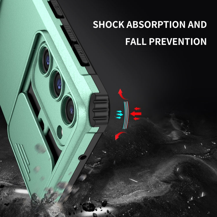 For Samsung Galaxy S23+ 5G Stereoscopic Holder Sliding Camshield Phone Case