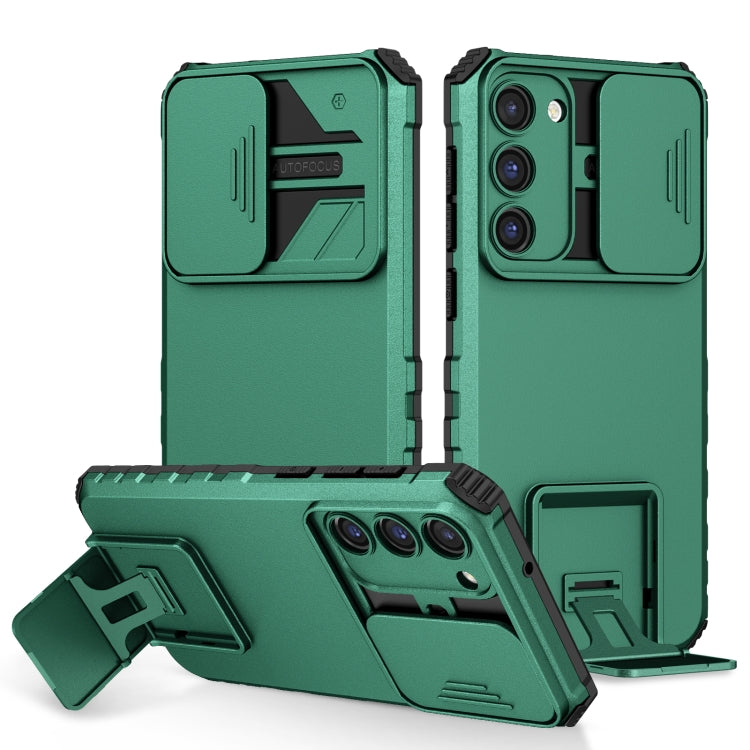 For Samsung Galaxy S23+ 5G Stereoscopic Holder Sliding Camshield Phone Case