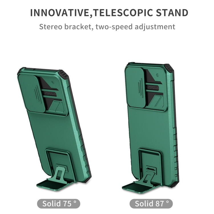 For Samsung Galaxy S23+ 5G Stereoscopic Holder Sliding Camshield Phone Case