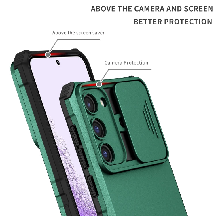 For Samsung Galaxy S23+ 5G Stereoscopic Holder Sliding Camshield Phone Case
