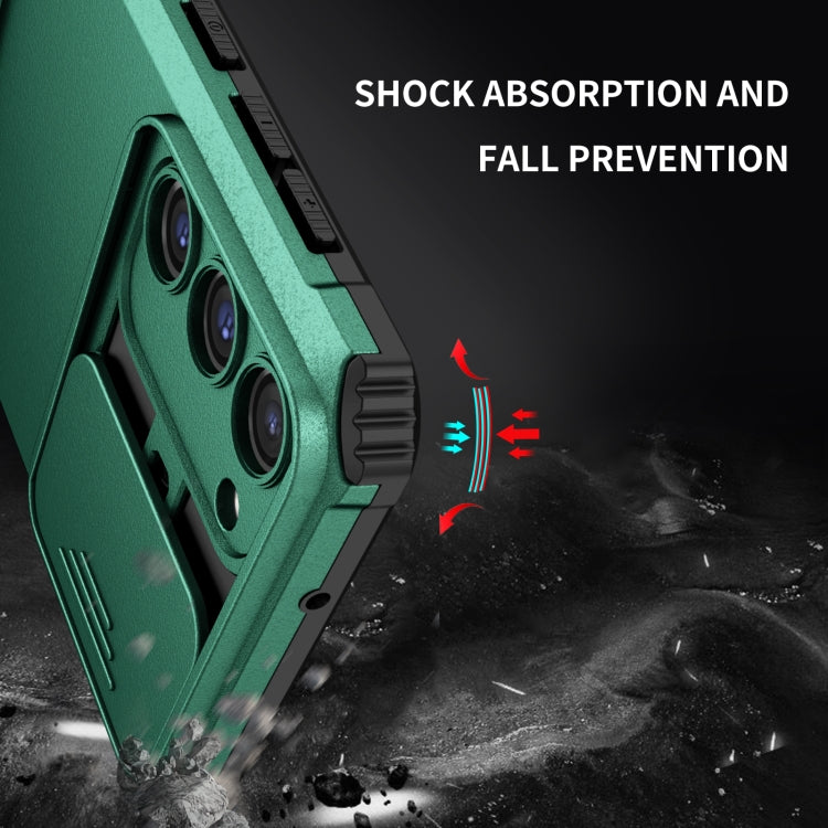 For Samsung Galaxy S23+ 5G Stereoscopic Holder Sliding Camshield Phone Case
