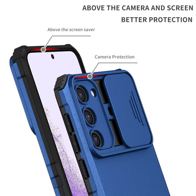 For Samsung Galaxy S23+ 5G Stereoscopic Holder Sliding Camshield Phone Case