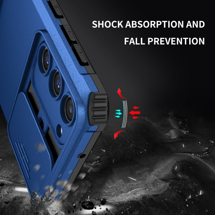 For Samsung Galaxy S23+ 5G Stereoscopic Holder Sliding Camshield Phone Case