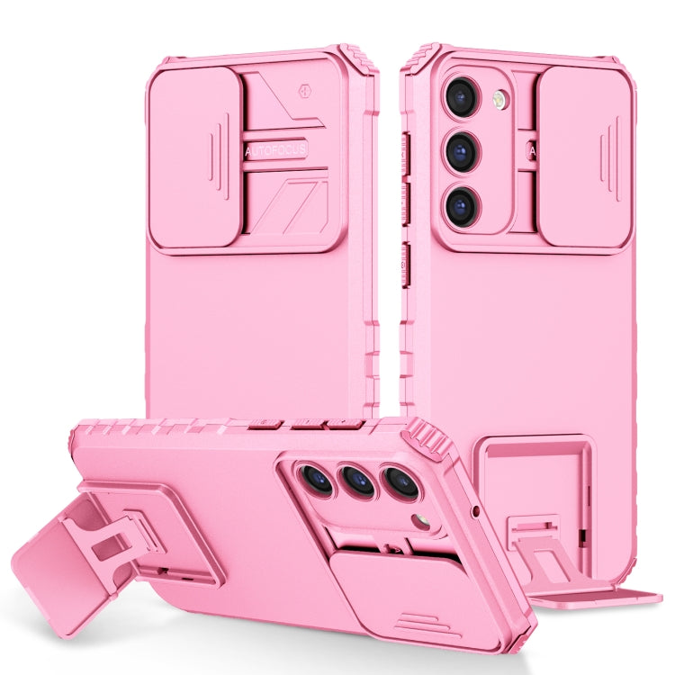 For Samsung Galaxy S23+ 5G Stereoscopic Holder Sliding Camshield Phone Case