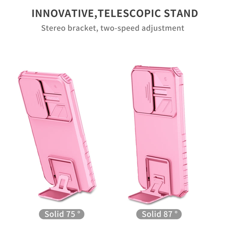 For Samsung Galaxy S23+ 5G Stereoscopic Holder Sliding Camshield Phone Case