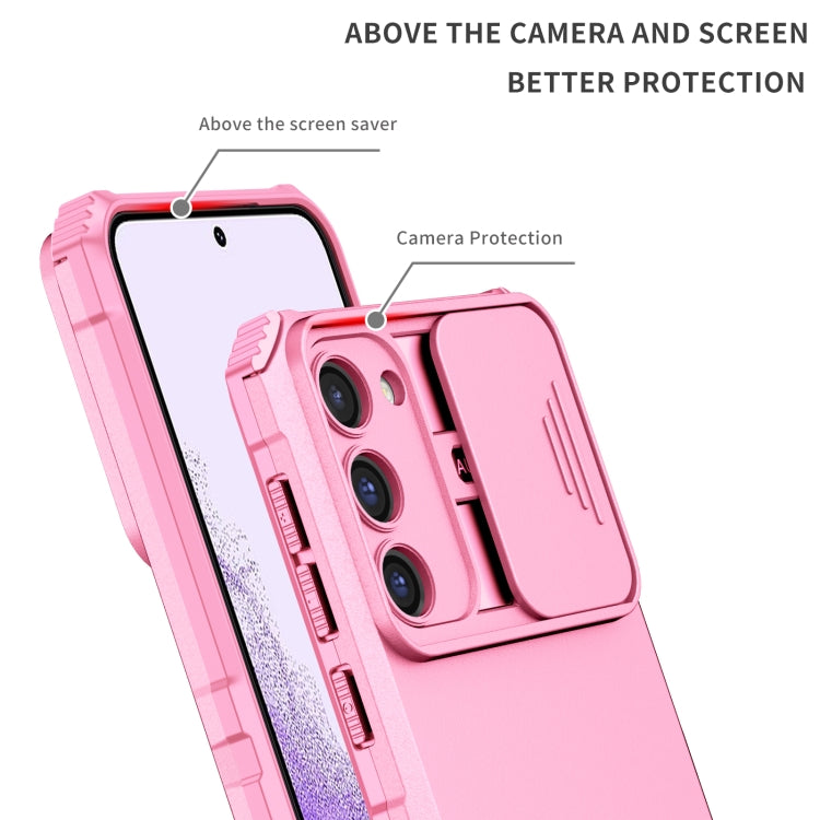 For Samsung Galaxy S23+ 5G Stereoscopic Holder Sliding Camshield Phone Case